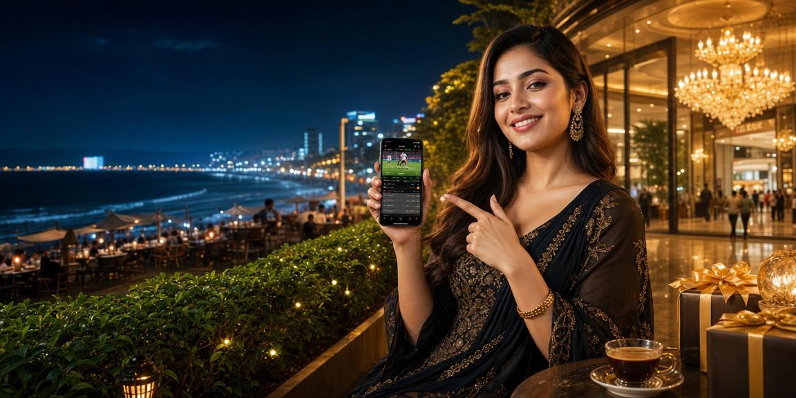 কক্সবাজারের সমুদ্রের পাশে ক্যাসিনো অ্যাপ ব্যবহারের দৃশ্য