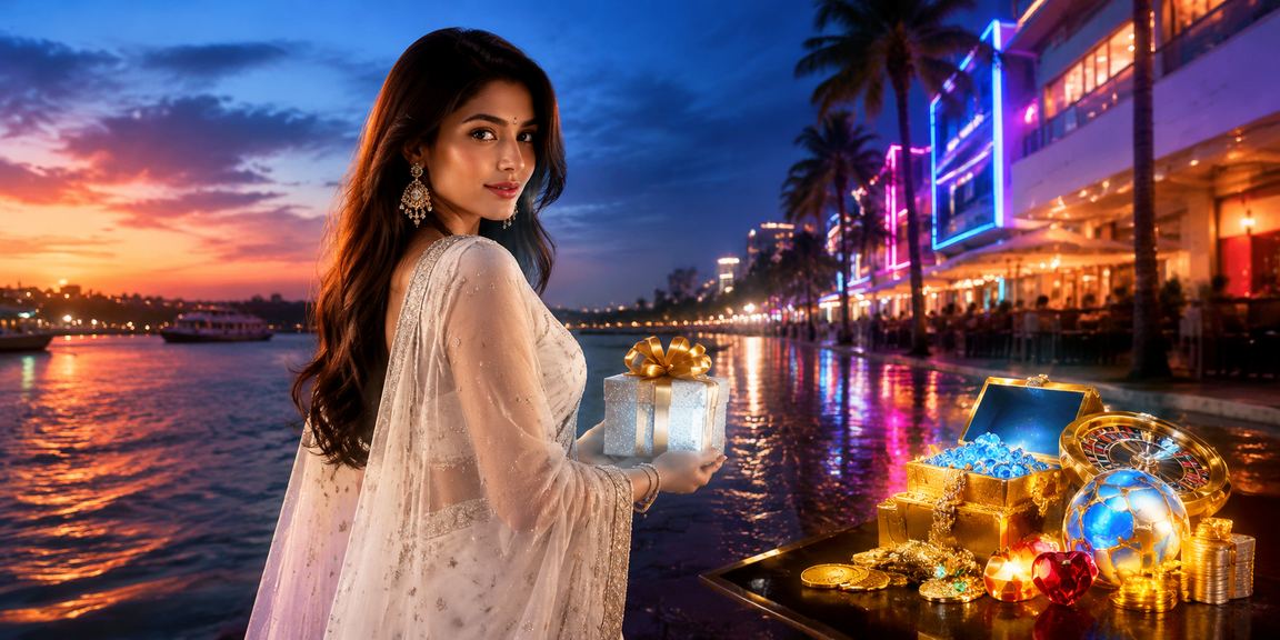 খুলনায় নিয়ন আলোয় বিনোদন কেন্দ্রে মোবাইল লটারি খেলার দৃশ্য
